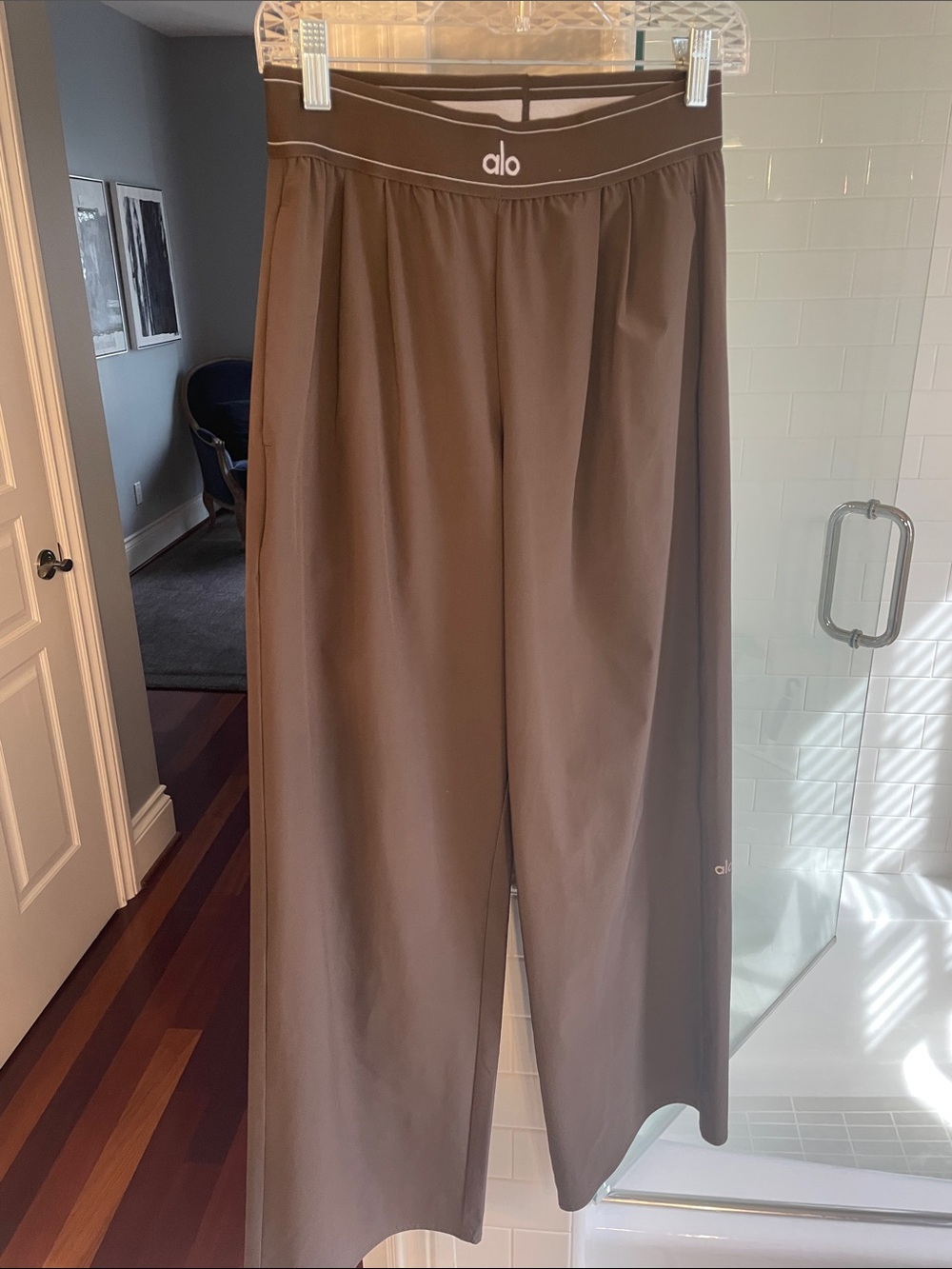 ALO Yoga Brown Wide-Leg Trousers